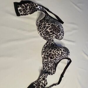 Cacique Black and White Bra Leopard Lane Bryant 40DD